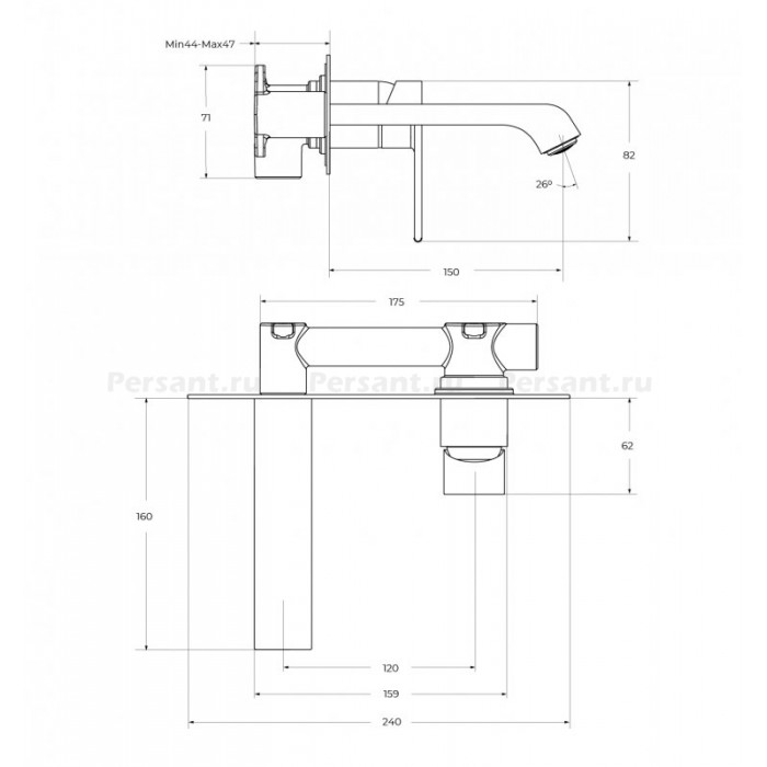 Смеситель для раковины BelBagno Aurora AURORA-BLVM-CRM-W0 встраиваемый, хром