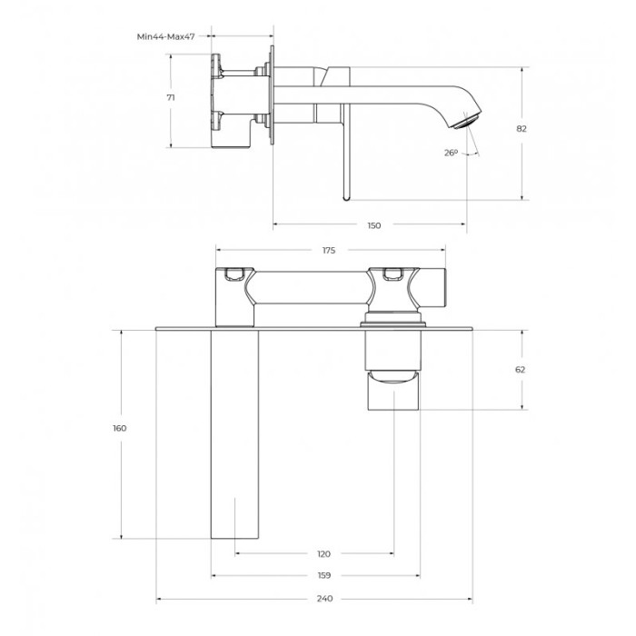 Смеситель для раковины BelBagno Aurora AURORA-BLVM-CRM-W0 хром