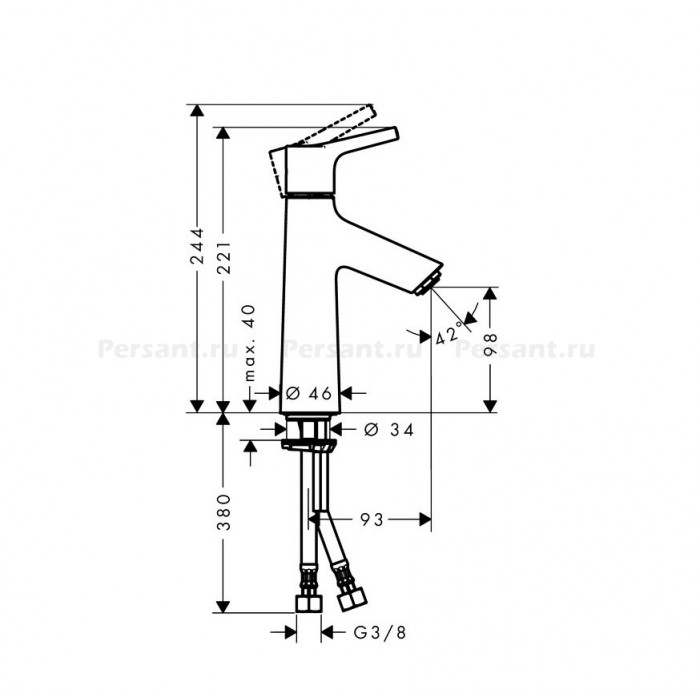 Смеситель для раковины Hansgrohe Talis S 72021000 хром