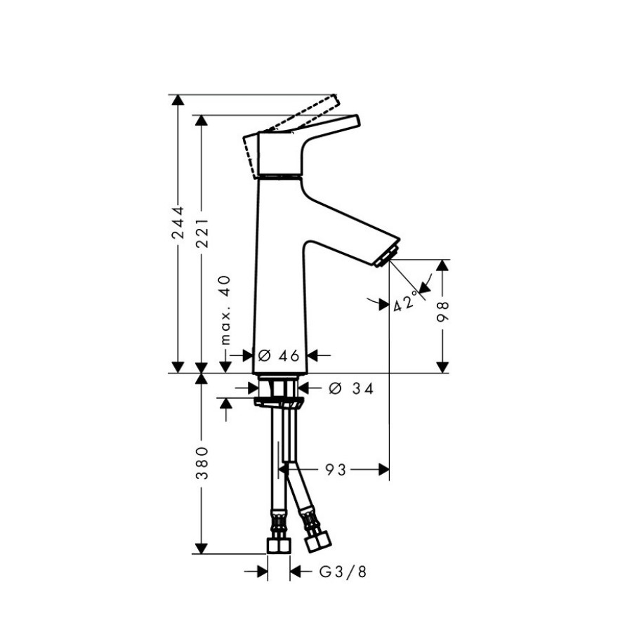 Смеситель для раковины Hansgrohe Talis S 72021000