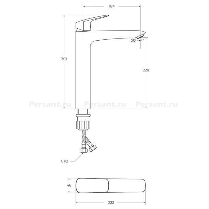 Смеситель для раковины BelBagno Due DUE-LMC-CRM-W0 хром