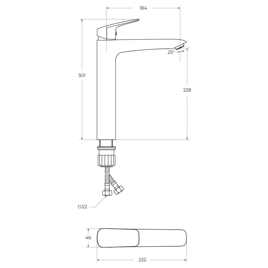 Смеситель для раковины BelBagno Due DUE-LMC-CRM-W0 хром