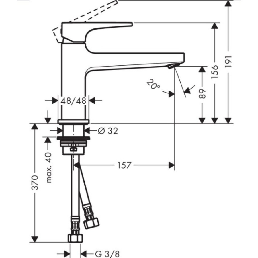 Смеситель для раковины Hansgrohe Metropol 32502000