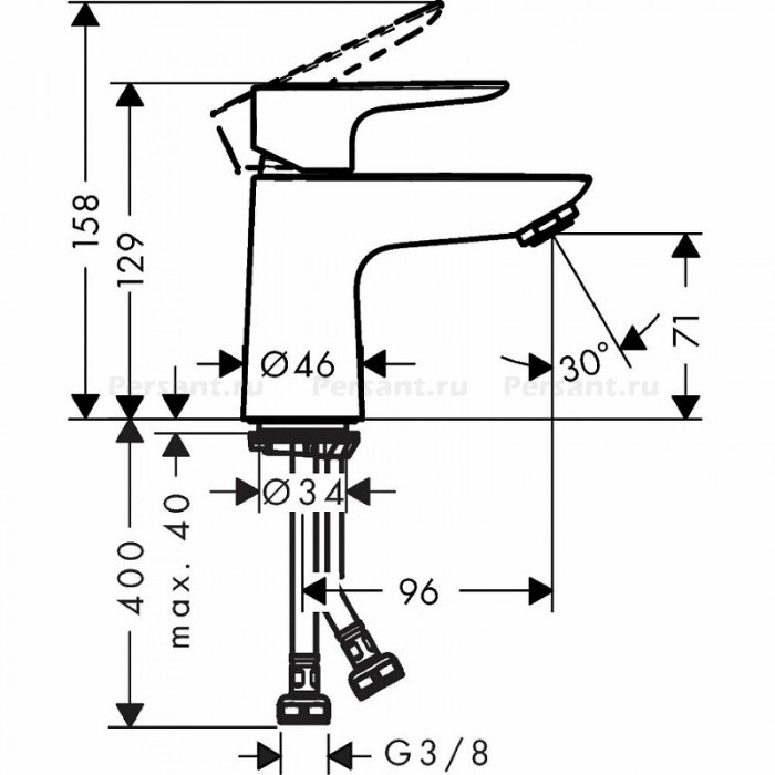 Смеситель для раковины Hansgrohe Talis E 71702000 хром