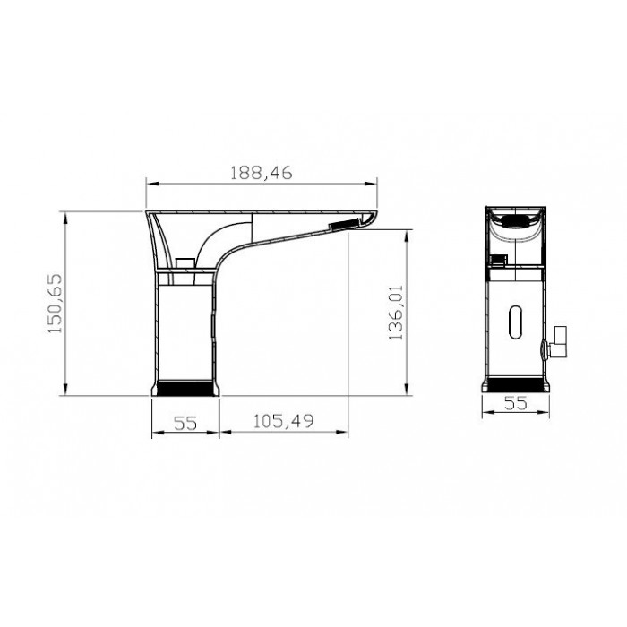 Смесители для раковины BelBagno Kraft KRAFT-ELV-CRM