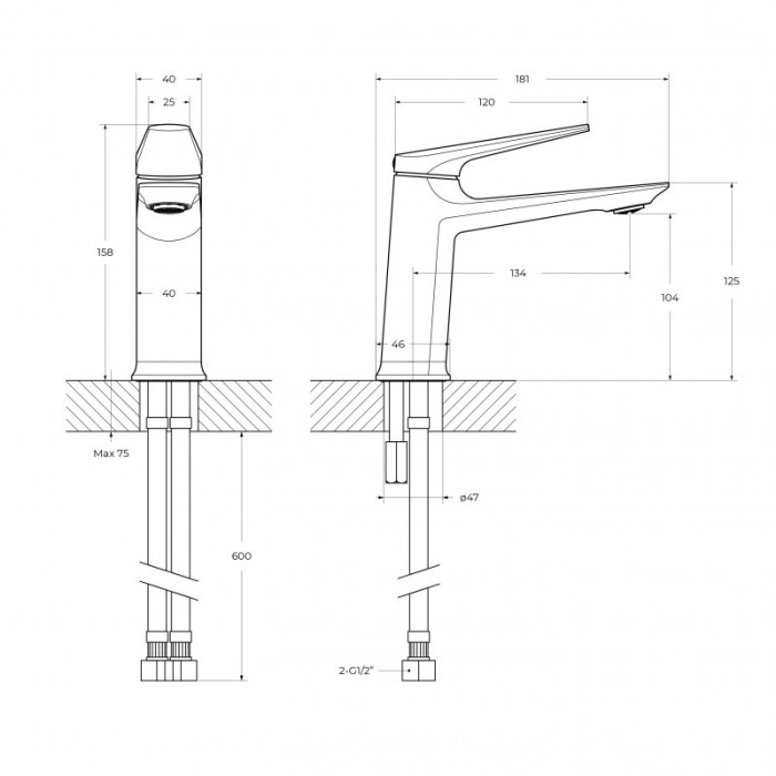 Смеситель для раковины Cezares Liner хром LINER-LS-01-W0