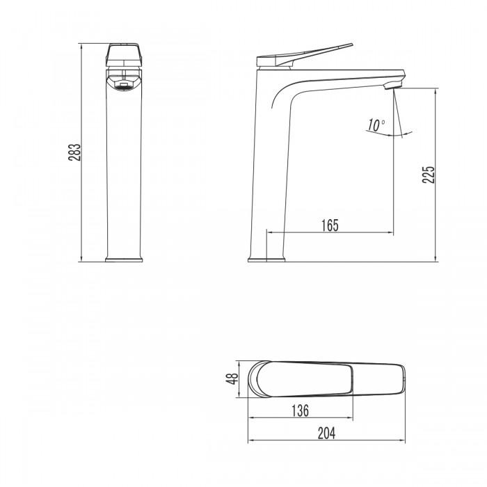 Смеситель для раковины Lemark Bronx LM3709GM с донным клапаном, графит