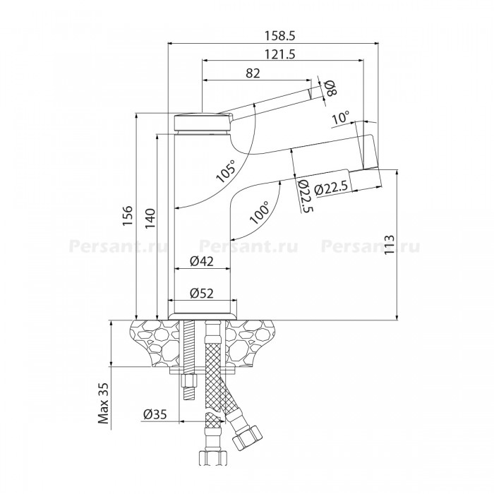 Смеситель для раковины Lemark Minima LM3806C хром