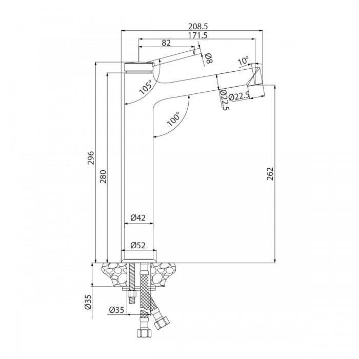Смеситель для раковины Lemark Minima LM3809C хром
