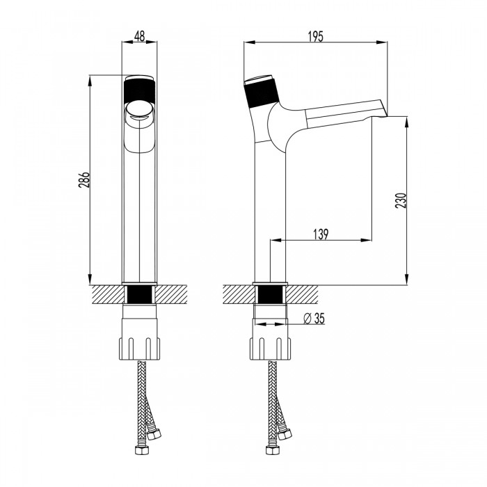 Смеситель для раковины Lemark Project LM4679C нажимной, хром