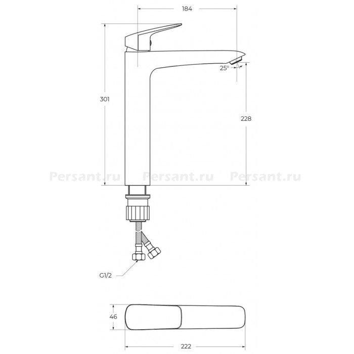Смеситель для раковины BelBagno Marino MARINO-LMC-CRM-W0 хром
