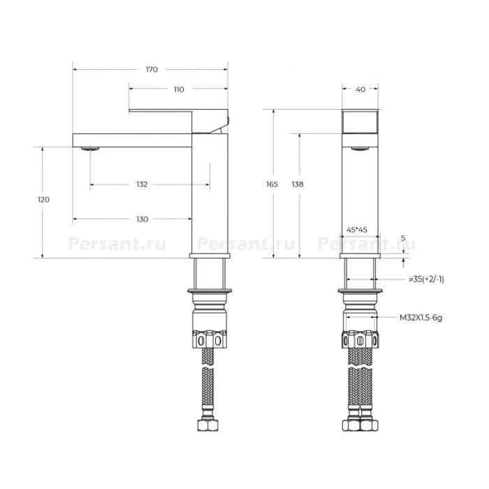 Смеситель для раковины Cezares Slider хром SLIDER-LS-01-W0