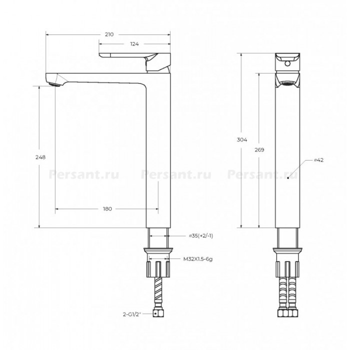 Смеситель для раковины-чаши Cezares Stylus матовое золото STYLUS-LC-BORO-W0