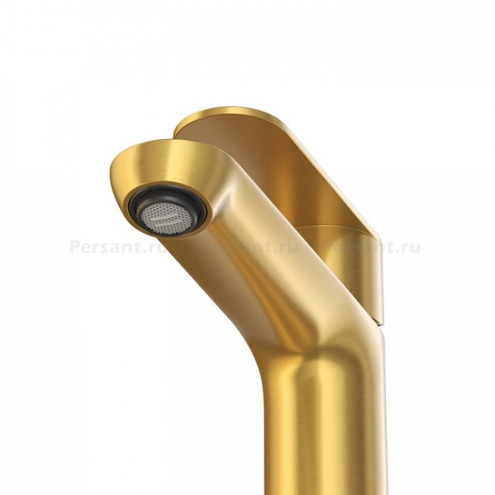 Смеситель для раковины Cezares Stylus с донным клапаном, матовое золото STYLUS-LS-BORO