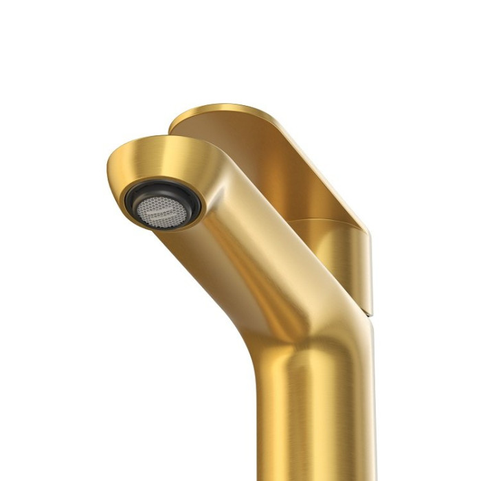 Смеситель для раковины Cezares Stylus с донным клапаном, матовое золото STYLUS-LS-NOP