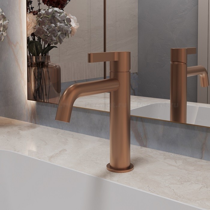 Смеситель для раковины Vincea Villa VBF-1VL1BC медь брашированная