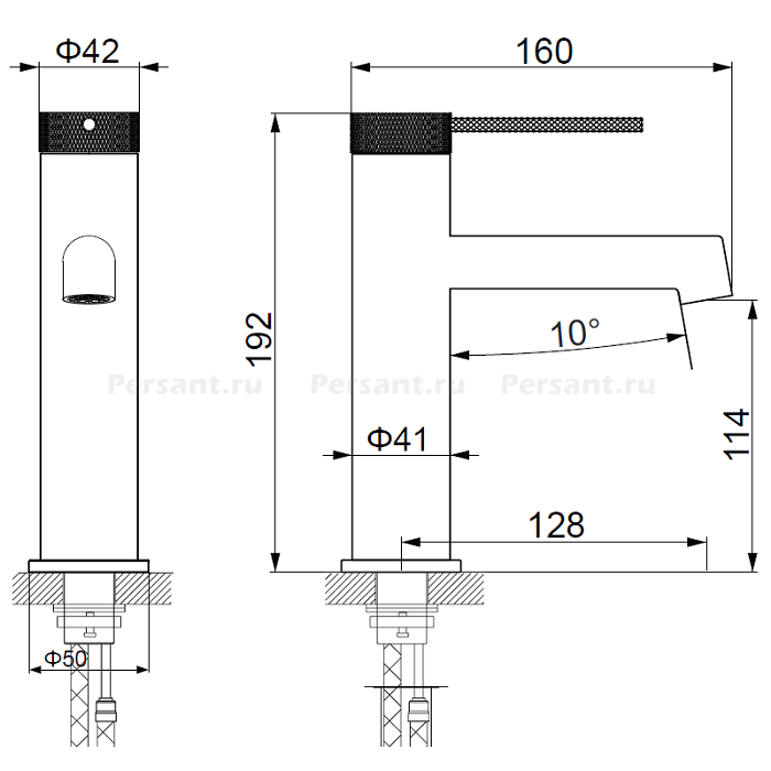 Смеситель для раковины Vincea Rim VBF-2RM1CH хром