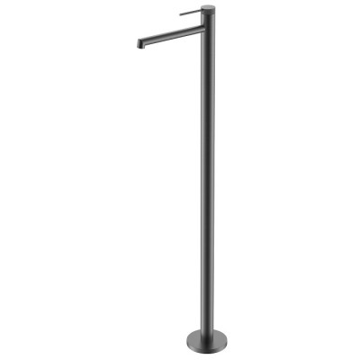 Смеситель для раковины Vincea Rim VFBF-2R1GM напольный, вороненая сталь