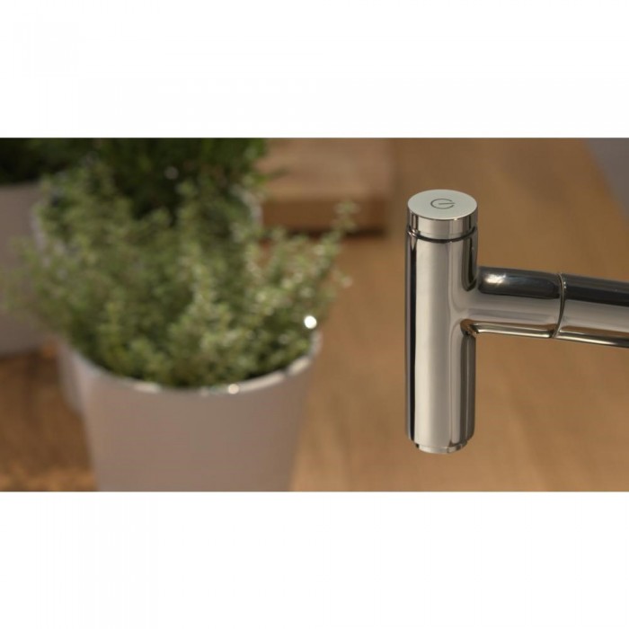 Смеситель для кухни Hansgrohe Metris 14820800 с выжвижным изливом, сталь