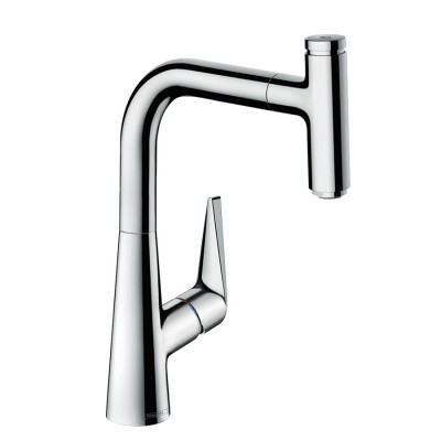 Смеситель для кухни hansgrohe Talis Select M51 220 1jet 72822000 с выдвижным изливом, хром
