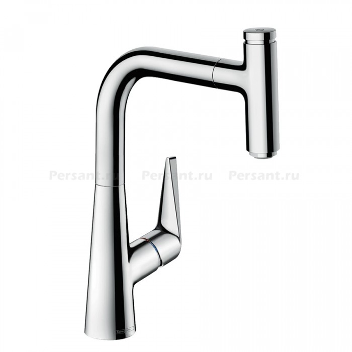 Смеситель для кухни hansgrohe Talis Select M51 220 1jet 72822000 с выдвижным изливом, хром