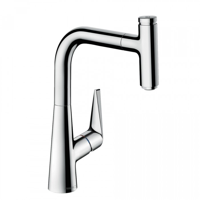 Смеситель для кухни hansgrohe Talis Select M51 220 1jet 72822000 с выдвижным изливом, хром