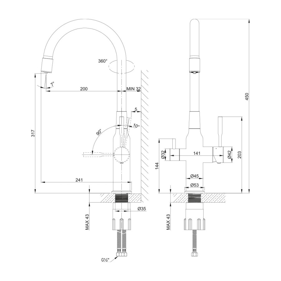 Смеситель для кухни Lemark Expert LM5083S-White белый