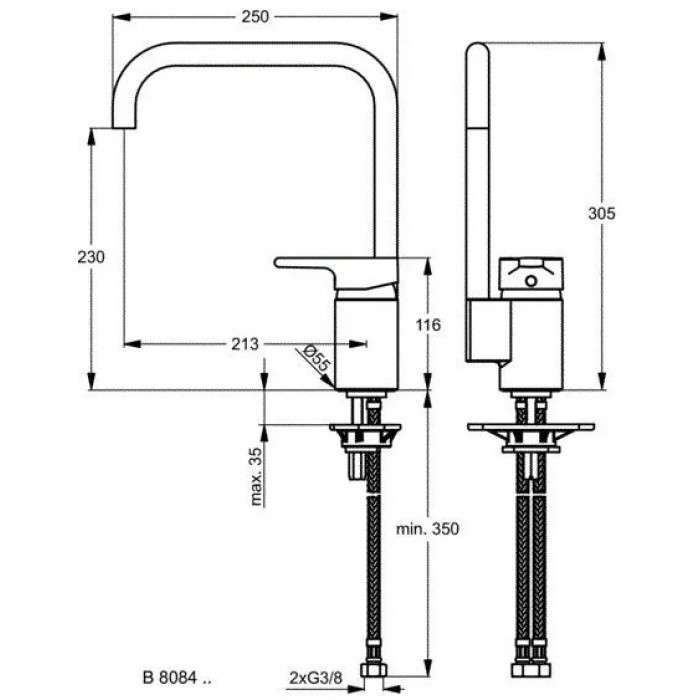 Смеситель для кухни Ideal Standard Active B8084AA хром