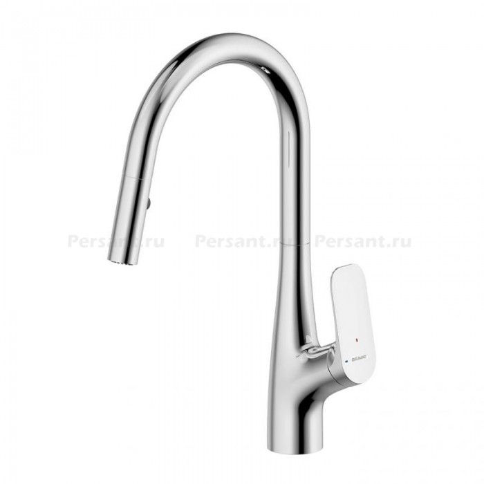 Смеситель для кухни Bravat F7428563CP-ENG с выдвижным изливом, хром