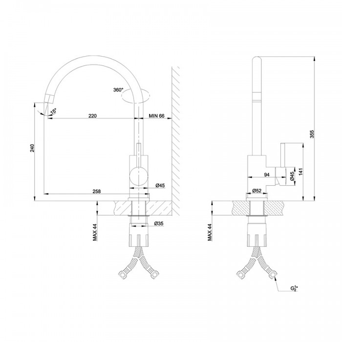 Смеситель для кухни Lemark Expert LM5078S сталь брашированная