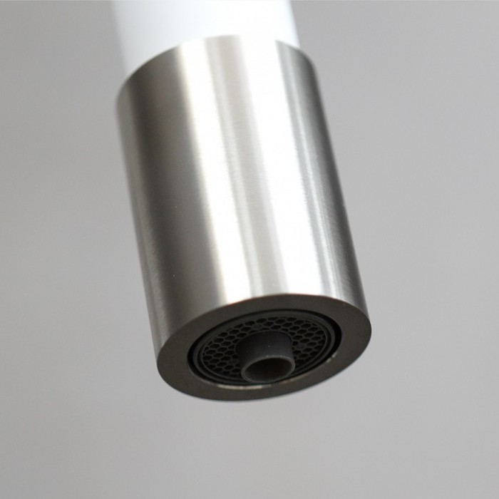 Смеситель для кухни Lemark Expert LM5083S-White с подключением к фильтру, сталь/белый