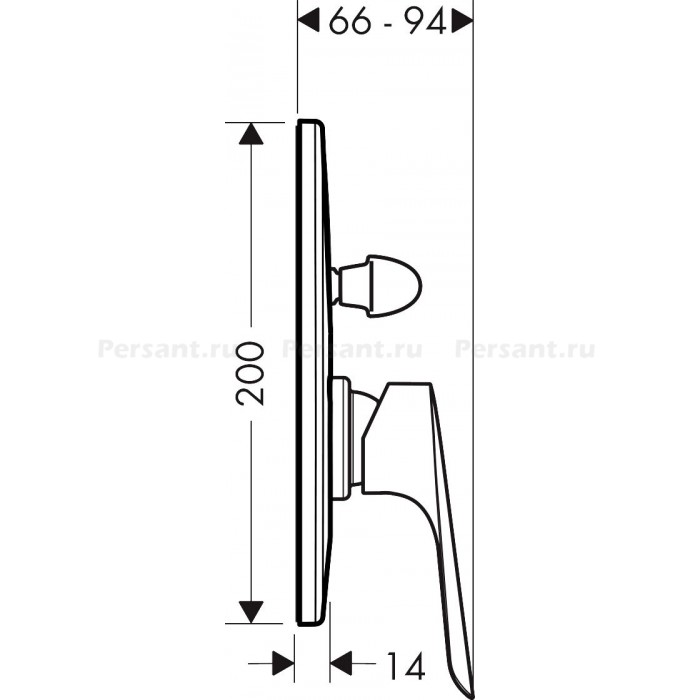 Смеситель для ванны hansgrohe Logis E 71408000 встраиваемый, хром