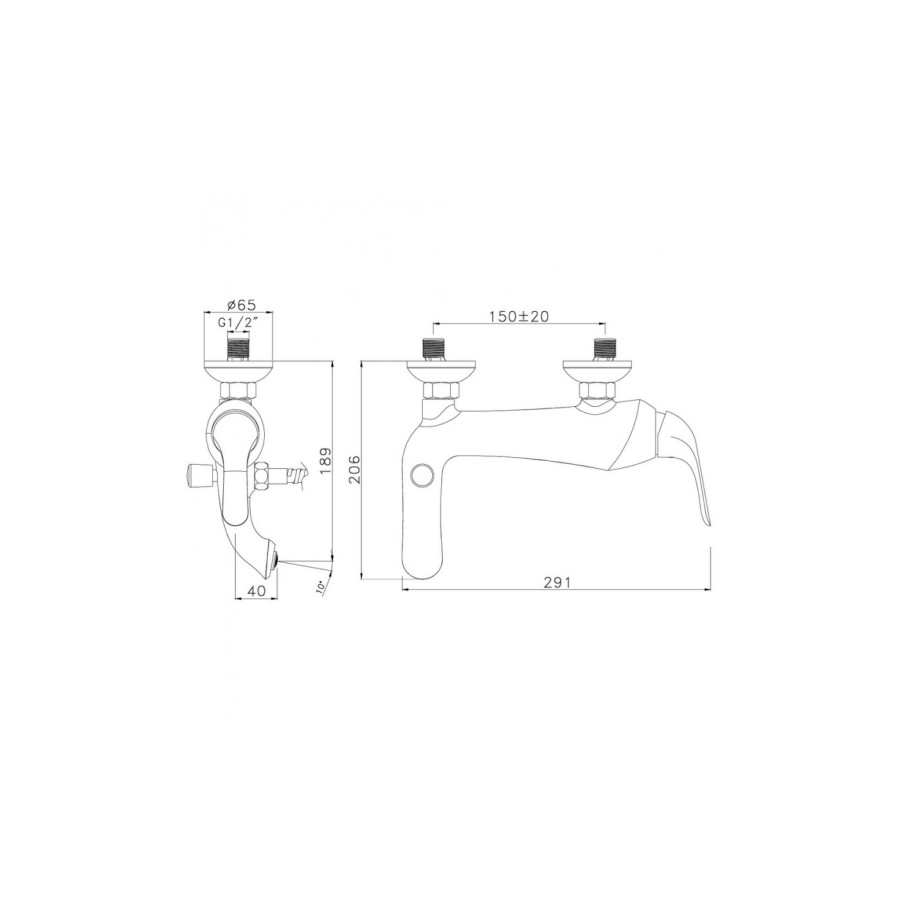 Смеситель для ванны Lemark Swan LM5402BGC с лейкой