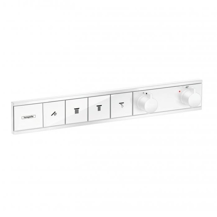 Смеситель для душа hansgrohe RainSelect 15382700 с термостатом, на 4 потока, белый/хром