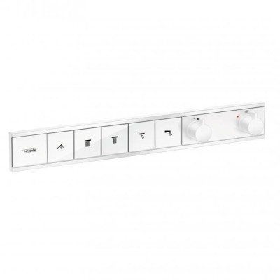Смеситель для душа hansgrohe RainSelect 15384700 с термостатом, на 5 потоков, белый