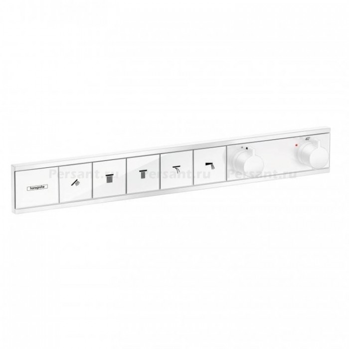 Смеситель для душа hansgrohe RainSelect 15384700 с термостатом, на 5 потоков, белый