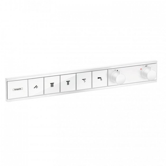 Смеситель для душа hansgrohe RainSelect 15384700 с термостатом, на 5 потоков, белый