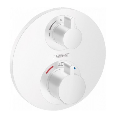 Смеситель для душа hansgrohe Ecostat S 15758700 с термостатом, на 2 потока, белый матовый