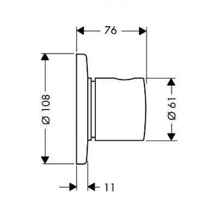 Внешняя часть Hansgrohe Raindance 15932000 для переключателя Trio/Quattro