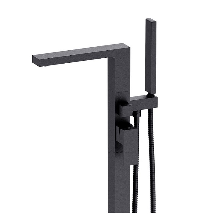 Смеситель для ванны Timo Selene 2210/03Y-CR напольный, черный матовый