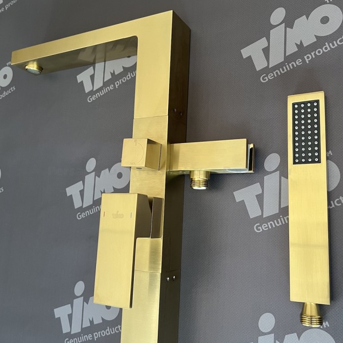 Смеситель для ванны Timo Selene 2210/17Y-CR напольный, золото матовое