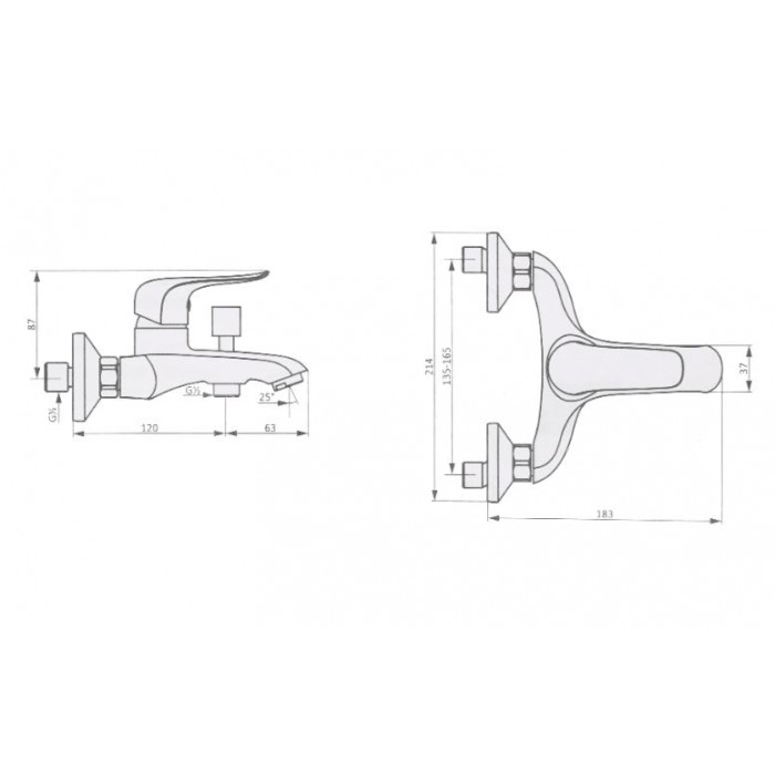 Смеситель для ванны Damixa Palace Evo 2 391000000 бронза