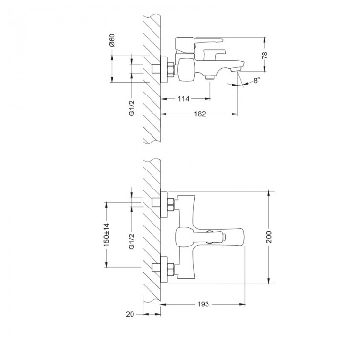 Комплект для ванны Lemark Evitta LM0514C