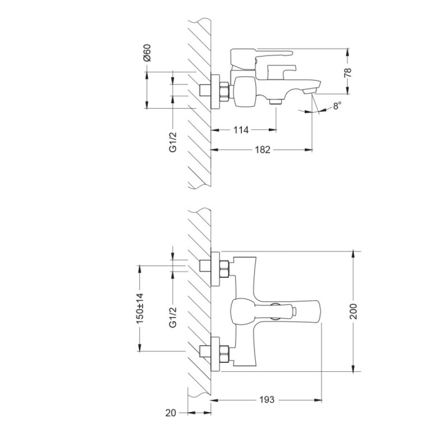 Комплект для ванны Lemark Evitta LM0514C