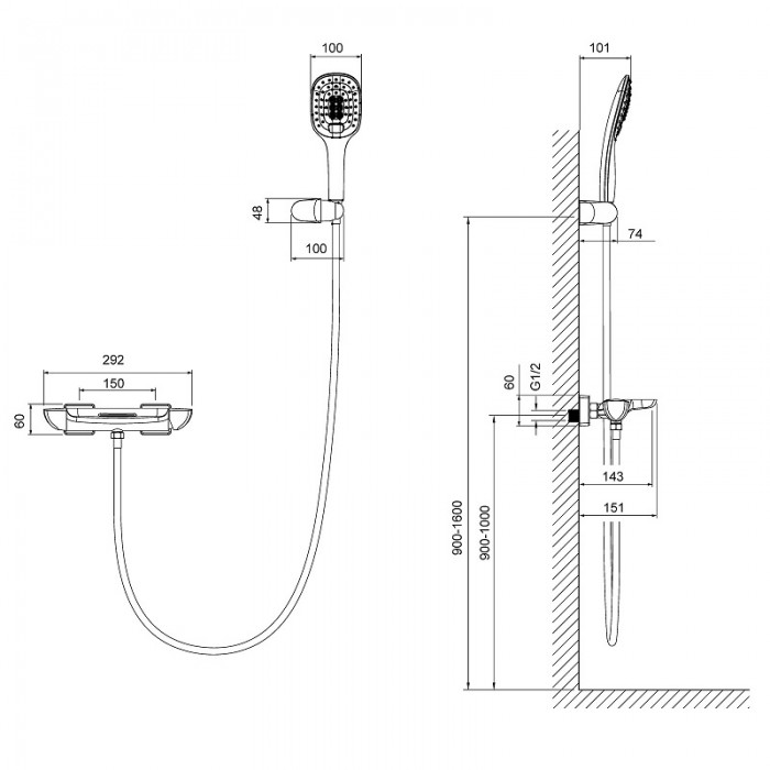 Смеситель для ванны Timo Helmi 4024/00-16Y хром/белый