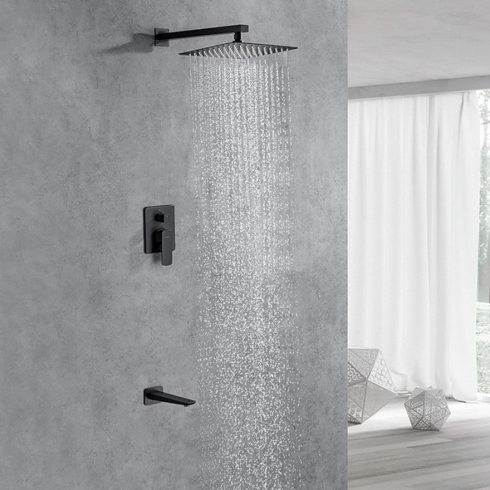 Смеситель для ванны Allen Brau Infinity X2 5.21014-31 встраиваемый, черный матовый