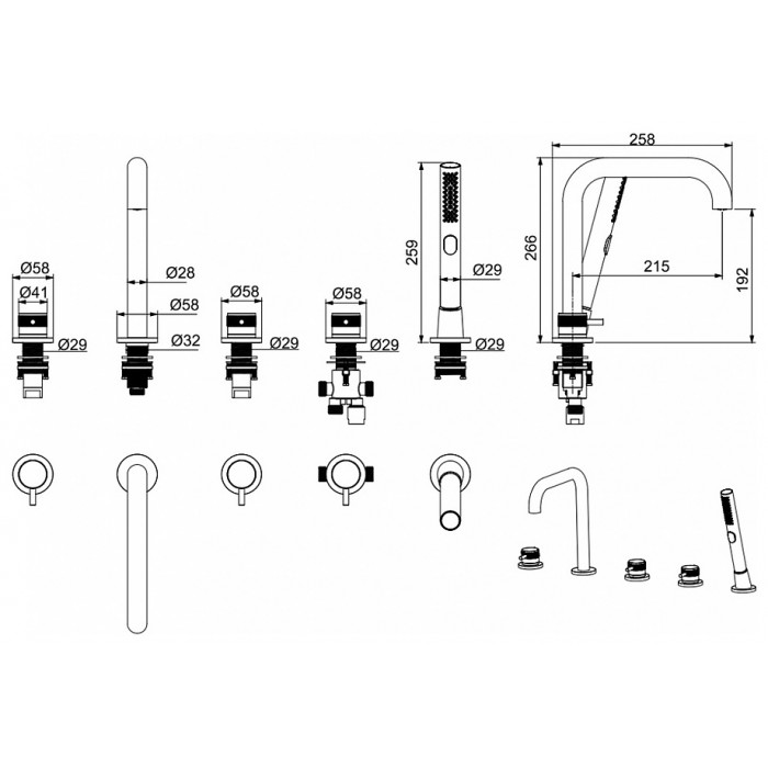 Смеситель для ванны Allen Brau Priority 5.31007-00 хром