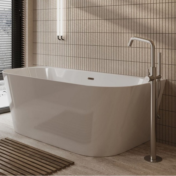 Смеситель для ванны Allen Brau Priority 5.31008-BN напольный, никель браш