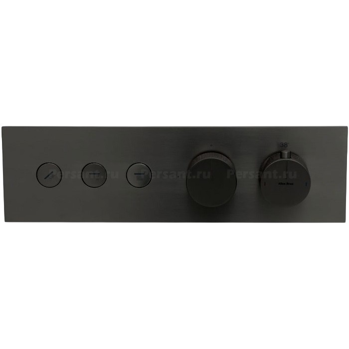 Смеситель для ванны Allen Brau Liberty графит браш 5.33003-MG с термостатом, встраиваемый