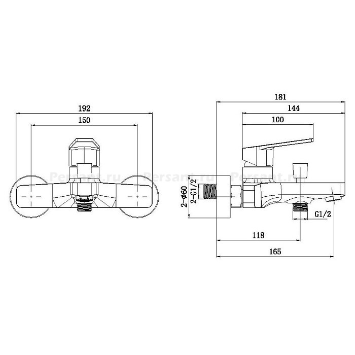 Смеситель для ванны Allen Brau Eclipse черный 5.E1003-31